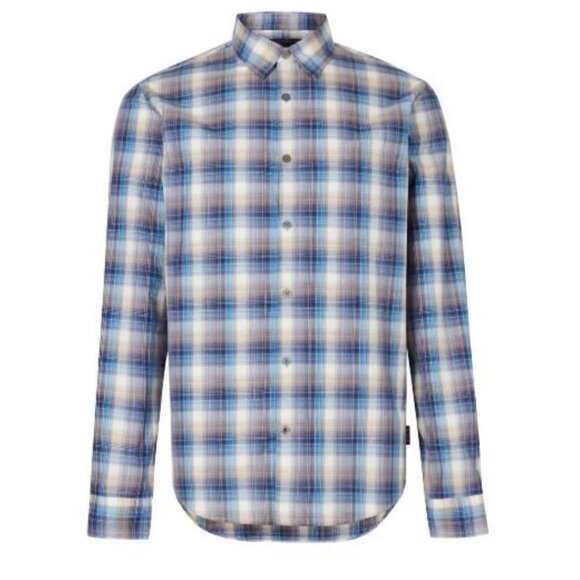 John Varvatos Mens Blue Plaid Collared Lightweight Button Up Shirt Sz XXL New - Picture 11 of 13